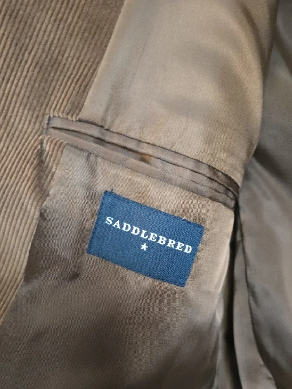Saddlebred Brown Corduroy Sport Coat 46R